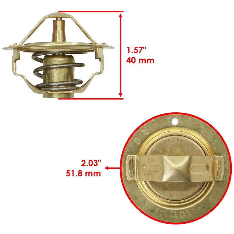 Caltric Thermostat & O Ring Compatible with Honda Vt1100C2 Vt-1100C2 Shadow Ace Sabre 1995-2007 - Image 2